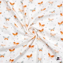 Muślin Motylki DOUBLE GAUZE...
