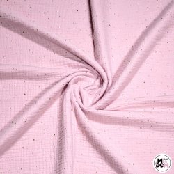 Muślin złote kropki różowy...