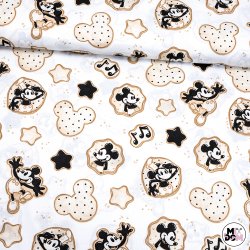 Myszki Miki beżowa białe...