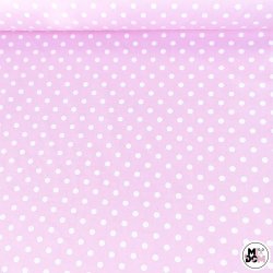 Białe groszki na różowym...