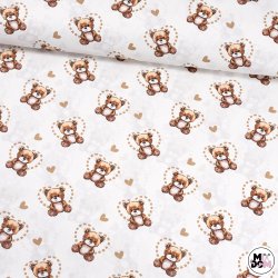 Miś serce biały wz403