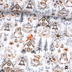 Świąteczny boho niebieskie...