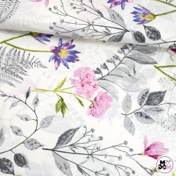 Kwiaty i liscie paproci wz2577