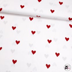 Serduszka czerwone białe...