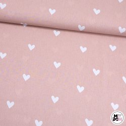 Serduszka białe na pudrowo...