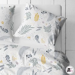 Paprocie w groszkach białe...