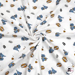 Muślin kolorowe dinozury...