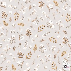 Nowe kwiaty bawełny na beżu...